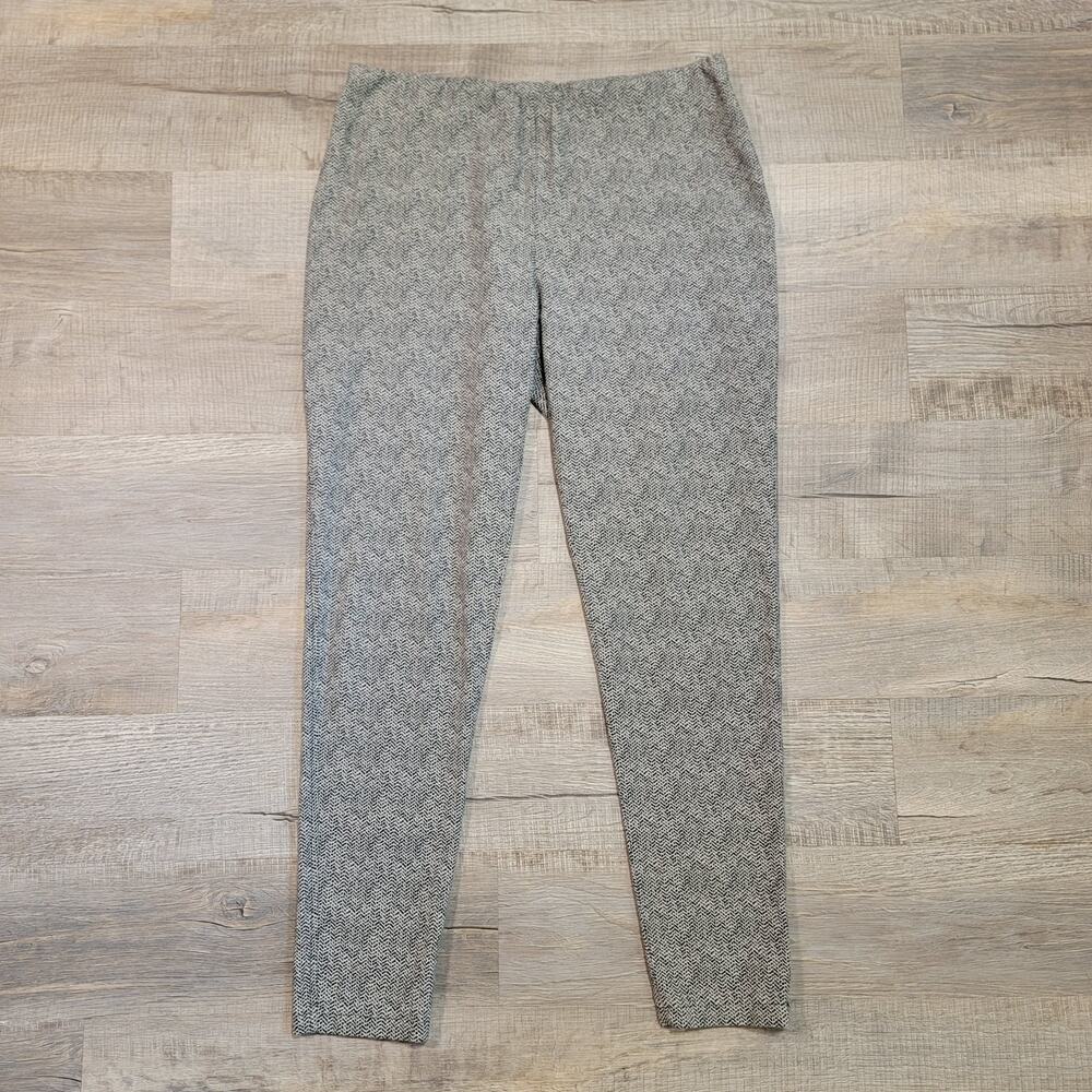 Cut Loose Size XL Pull On Lagenlook‎ Boho Pants Herringbone Geometric Twill Knit
